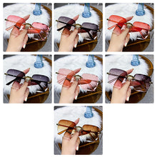Load image into Gallery viewer, Classic Vintage Square Sunglasses Woman Gradient Mirror Frameless Sun Glasses Female Retro Fashion Rimless Oculos De Sol