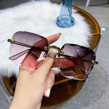 Load image into Gallery viewer, Classic Vintage Square Sunglasses Woman Gradient Mirror Frameless Sun Glasses Female Retro Fashion Rimless Oculos De Sol