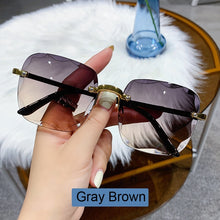 Load image into Gallery viewer, Classic Vintage Square Sunglasses Woman Gradient Mirror Frameless Sun Glasses Female Retro Fashion Rimless Oculos De Sol
