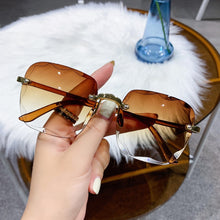 Load image into Gallery viewer, Classic Vintage Square Sunglasses Woman Gradient Mirror Frameless Sun Glasses Female Retro Fashion Rimless Oculos De Sol
