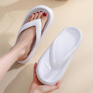 Rimocy Soft Sole Platform Flip Flops Women Clip Toe Eva Non-Slip Cloud Slippers Woman 2022 Summer Thick Bottom Bathroom Slides