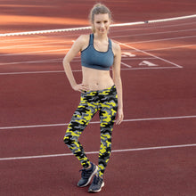 Load image into Gallery viewer, Yellow and Gray Camo Leggings for Women
